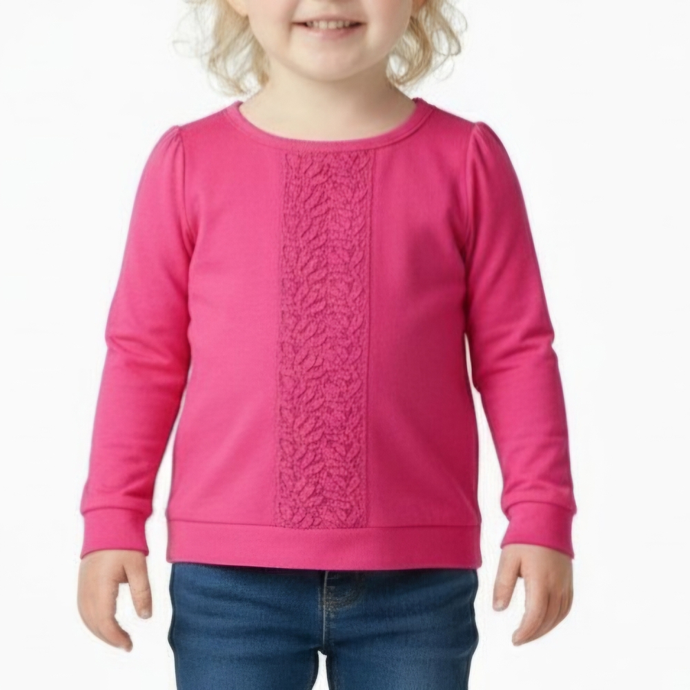 Carter's Fuchsia Lace Front Sweater